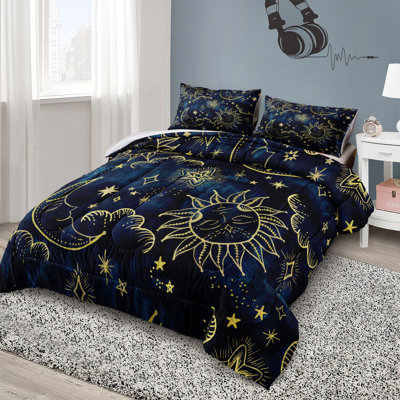 Ensemble d'édredon soleil et lune