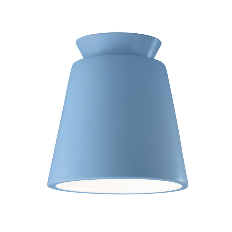 Logan Outdoor Flush Mount, Sky Blue, Incandescent (Not Included)