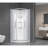 Monaco 38 In. W X 38 In. D X 75 In. H Framed Round Corner Brushed Nickel Shower Kit-120146607