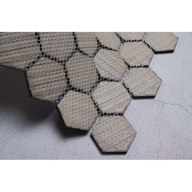Perfection 2" x 2" Straight Edge Porcelain Mosaic Sheet Floor Use Tile, Black