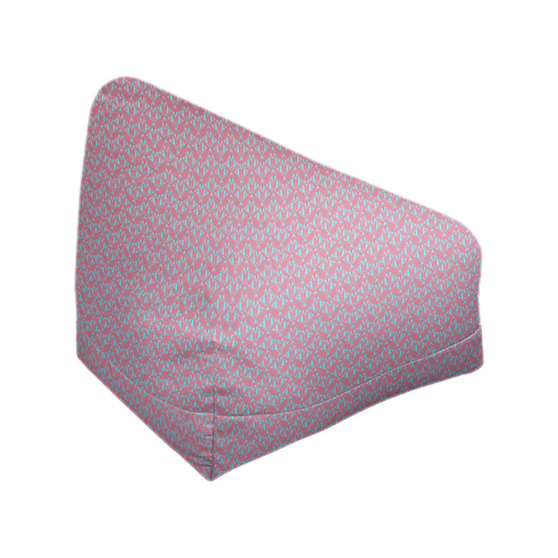 Petite chaise à sacs à billes & Leffel, H 86 po x L 27 po x P 43 po, Rose / bleu, Rembourrage poly
