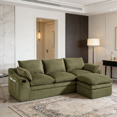 Modern L Shaped Compressed Modular Sectional Sofa