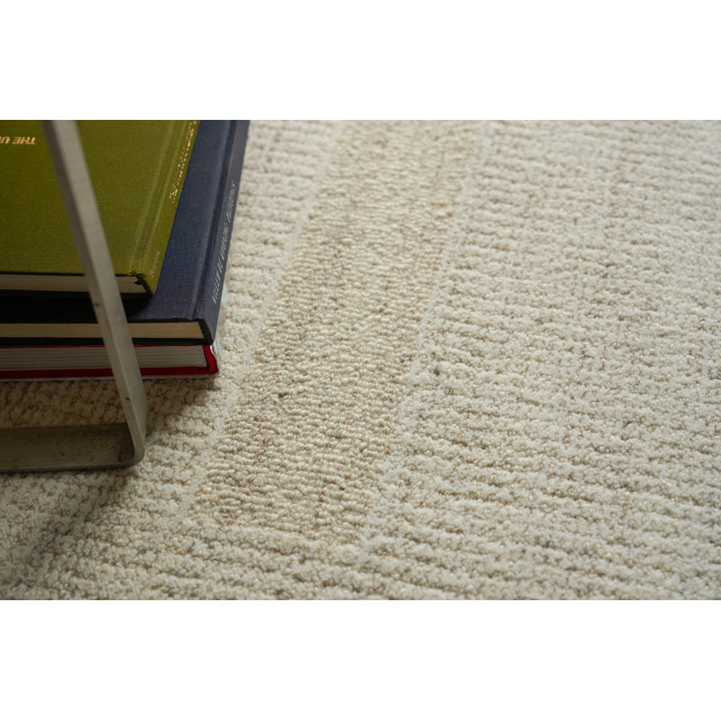 Nicada Hand Tufted New Zealand Wool Beige/Ivory Area Rug, 10'X14'