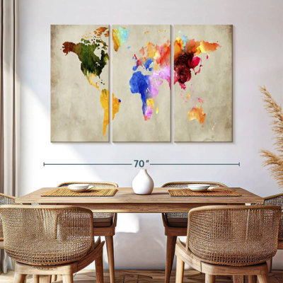 Aliaz Vivid Abstract World Map