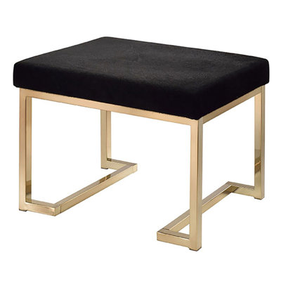 Ottoman with C Metal Base