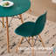 Ensemble de table de salle à manger 5 pièces pour 5, table de cuisine 35,5 po avec pieds, pieds en bois massif, sièges en plastique, vert-1154458849-1154458705-1142735981