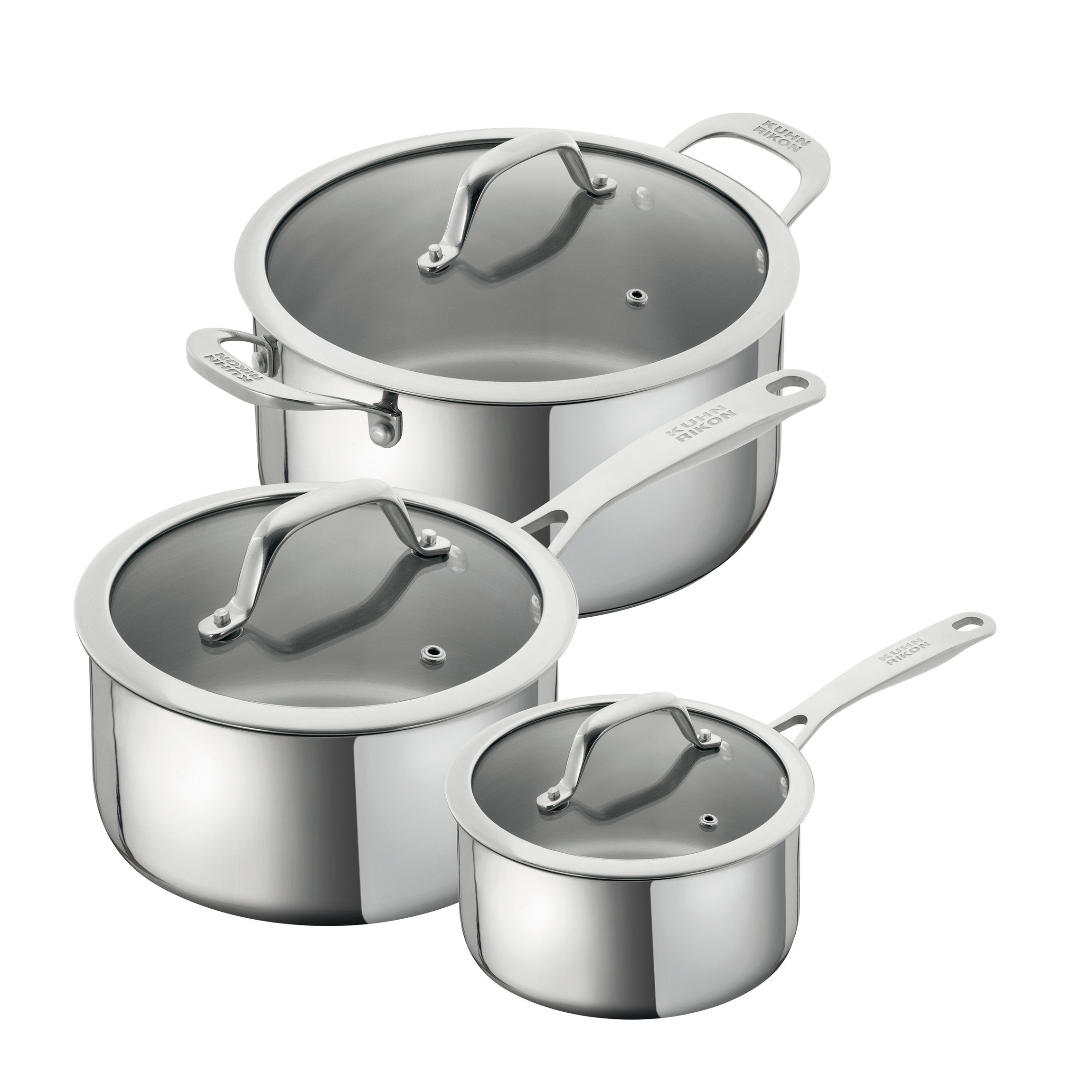 Kuhn Rikon Allround Stainless Steel Induction Safe 3-Piece Mixed ...