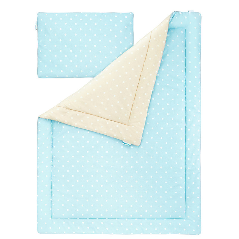 Winston 2 - Piece Cot Bedding Set, Mint/Beige