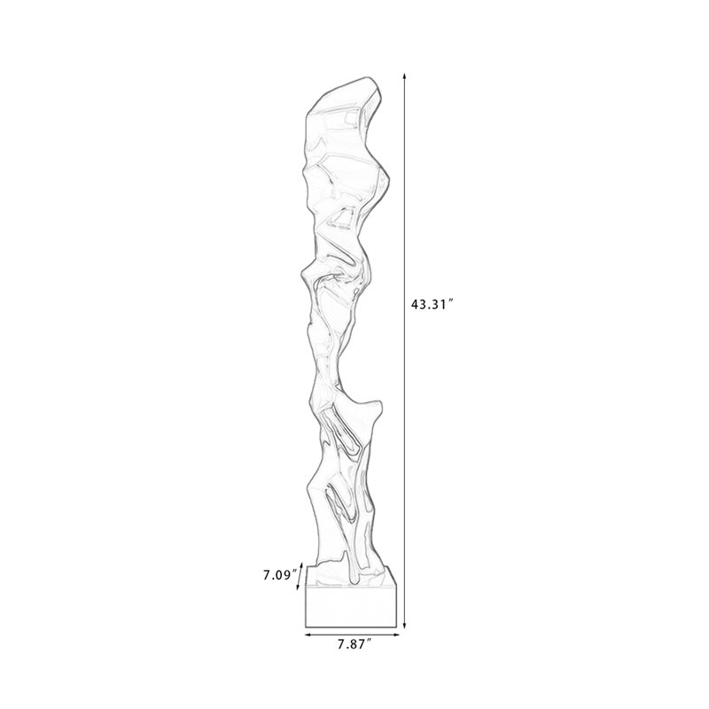 Objet de décoration en plastique renforcé de fibre de verre argenté et noir, Argenté / Noir