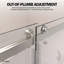Porte de douche coulissante double sans cadre Catalyst en nickel brossé avec verre transparent 3/8 po de l 56 po x H 76 po Catalyst-96391520