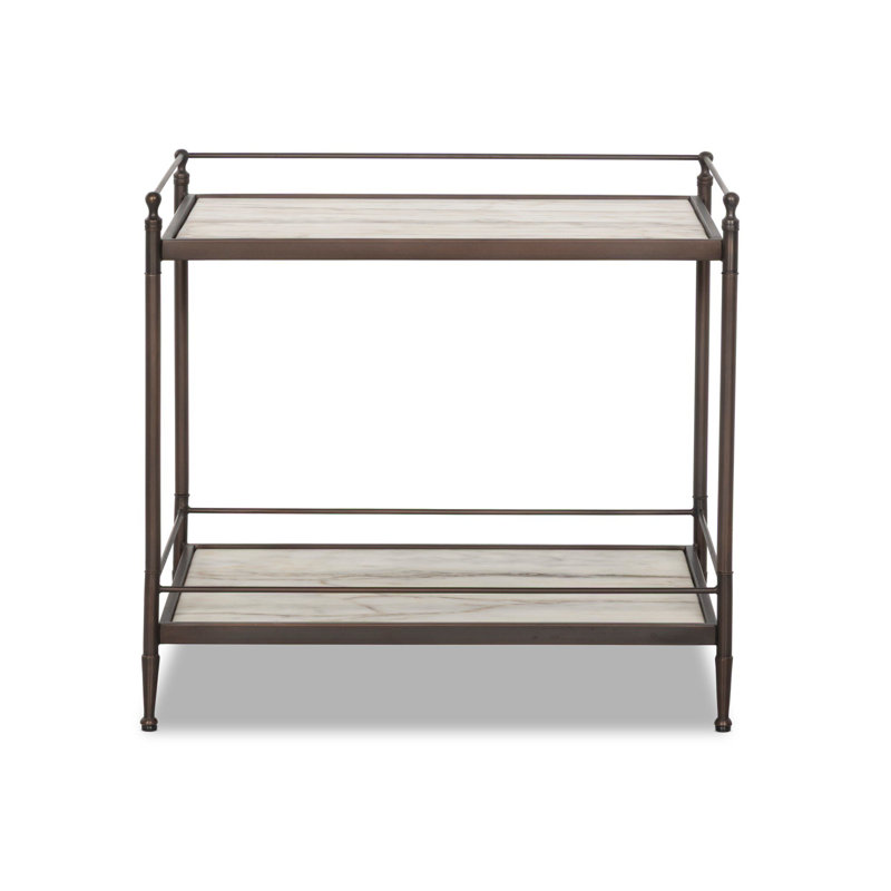 Eisen Nightstand-Striated Marble