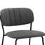Tabouret de bar 26 po à hauteur de comptoir en similicuir gris et métal noir, confortable et facile à assembler