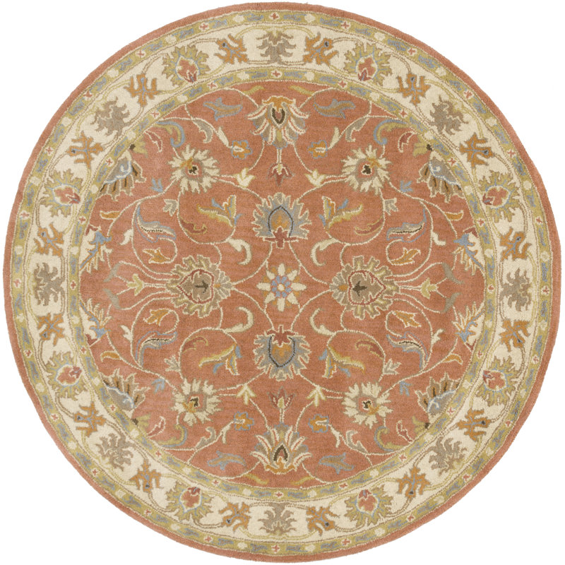 Arden Wool Floral Indoor Rug, Round 6'