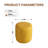 11.8In Small Round Faux Leather Upholstered Ottoman-125374301