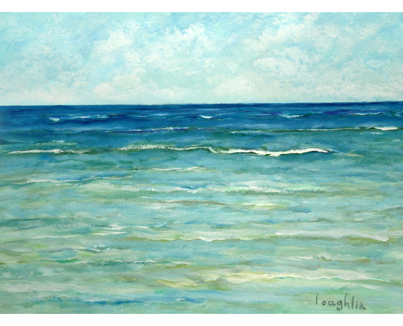 "Vagues" par Brendan Loughlin, reproduction d'art sur toile tendue, H 12 po x l 16 po x P 1,5 po