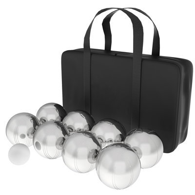 Jeu de boules de pétanque avec 8 balles de lancer en acier et étui de transport
