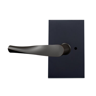 Bravura 935-8 Meridian Privacy Lever on  Rectangular Contemporary  Rose in Oil Rubbed Bronze - RH