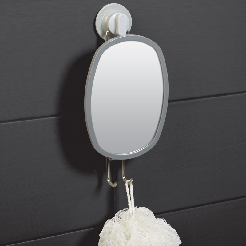 Oval Mirror with Hooks