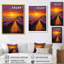 «Elwood Sunset Over A California Vineyard I», art mural vignoble-915445382-915445383-915445377