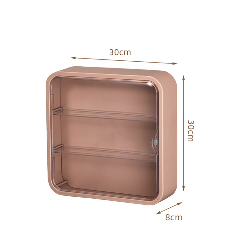 Clear Display Case For Figures Wall-Mounted & Desktop, Pink