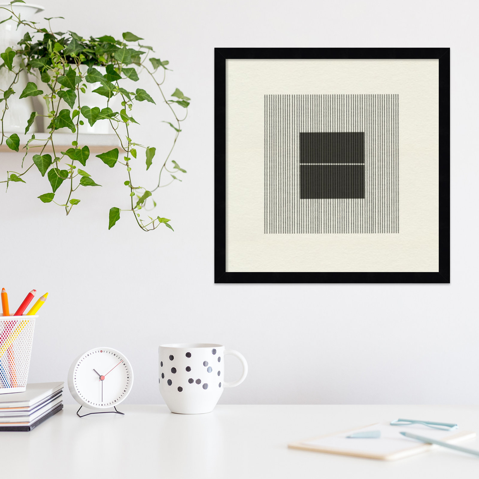 Honoring Matisse Warm by The MIUUS STUDIO, 17" H x 17" W x 1" D, Black
