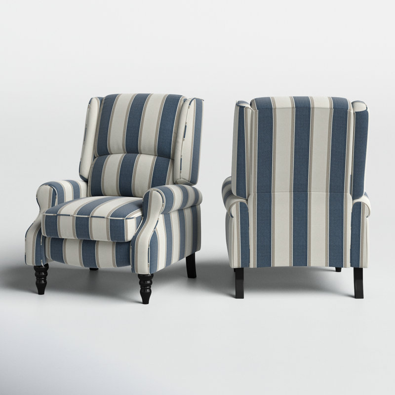 Brody 31" Wide Manual Standard Recliner, Stripe Navy