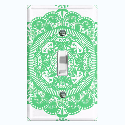 Patterned 1 - Gang Toggle Light Switch Standard Wall Plate