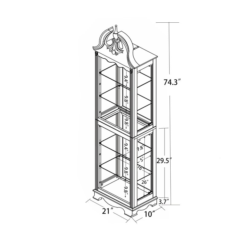 Armoire vitrine éclairée Hamilton