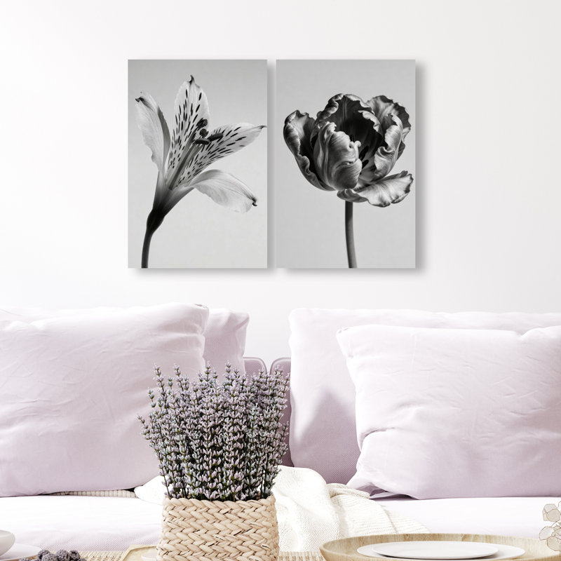 Peeking Flowers Set Set by Oliver Gal, 15" H x 10" W, Gallery Wrapped