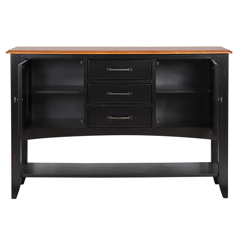 Zechari 54'' Sideboard, Cherry/Antique Black