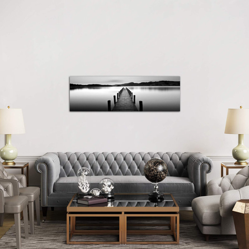 Lake Pier II - Wrapped Canvas Panoramic Print, 152.4 cm H x 50.8 cm W x 3.175 cm D, Wrapped Canvas