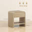 Nightstand Set of 2, Bedside Table with Rounded Corners, Natural