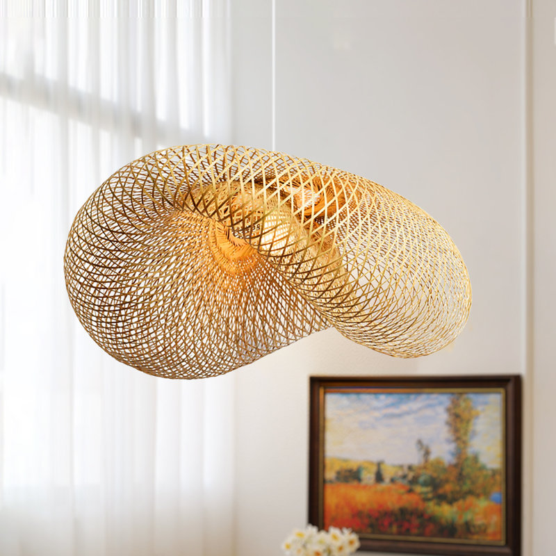 Luminaire suspendu naturel à 1 lumière Assuntina