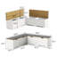Banc de rangement multifonctionnel en L 3 pièces avec coussin, servant de banc de coin de cuisine, de boîte de rangement pour jouets ou de siège de coin lecture-341483384