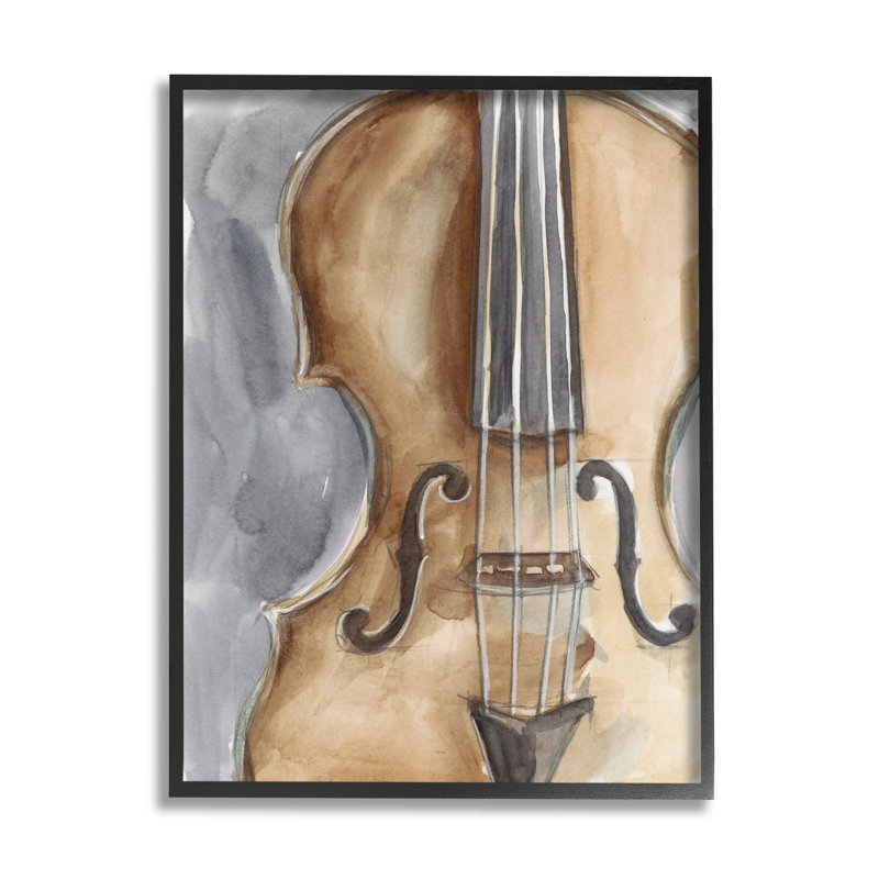 Cello Music, peinture encadrée, art numérique par Ethan Harper, H 30 po x l 24 po, Giclée encadrée noir minuit