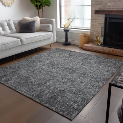 Everlee Flatweave Machine Washable Abstract Indoor / Outdoor Rug