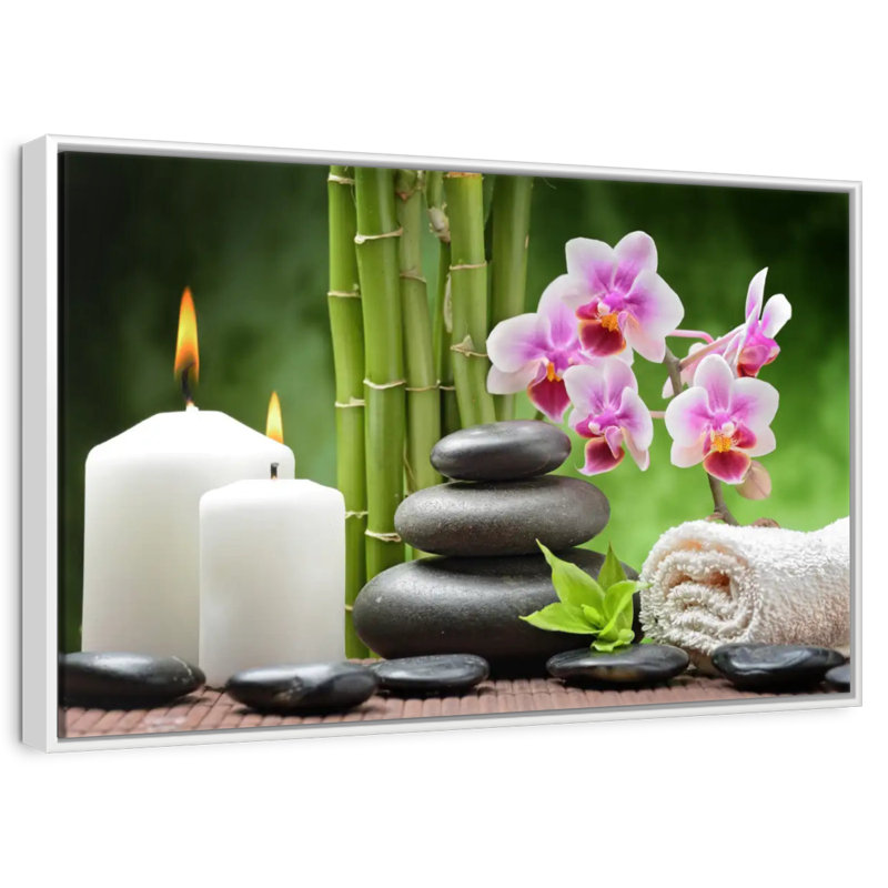 Zen Spa Indulgence, Cadre flottant blanc, 40 po x 27 po