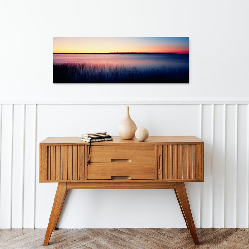 «Sunrise Lake Michigan Wi Usa Peaceful Serene Tranquil Landscape Sunrise», art mural, H 12 po x l 36 po