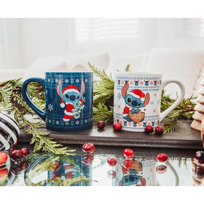 Chandails de Noël en maille en céramique Disney Lilo & Stitch | Ensemble de 2
