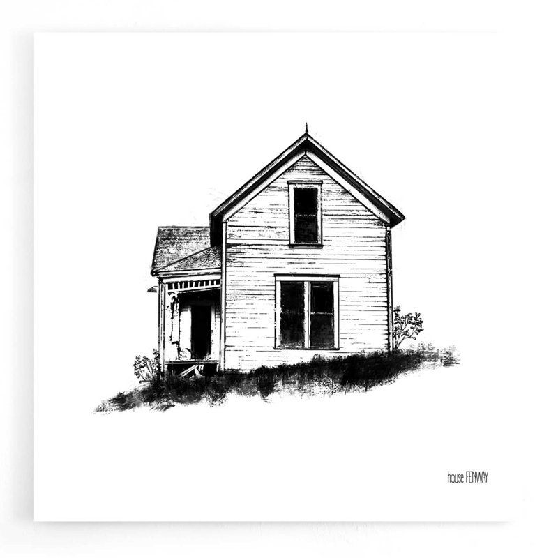 Farmhouse II - impression sans cadre, H 12 po x l 12 po x P 0,13 po