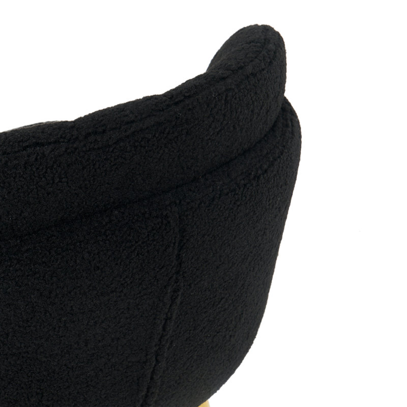 Tabouret de comptoir court 19,1 po Caitlyn, Noir