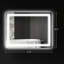 Miroir à DEL 47 po x 35 po pour salle de bain, brouillard, intensité variable avec mémoire, options de température de couleur infinie, miroir de salle de bain mural, réglable et à température,