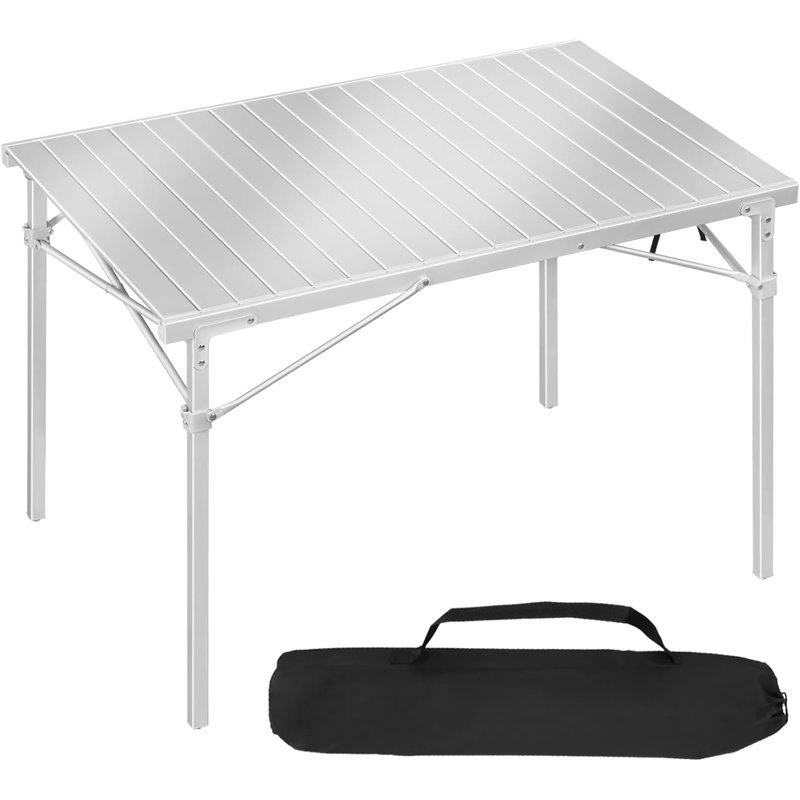 Moodus 6 Person Rectangular 107cm L Camping Table, Silver