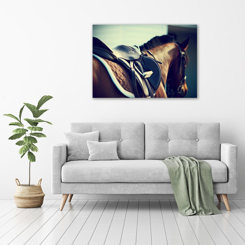 Saddle With Stirrups - Wrapped Canvas Print