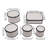 5 Piece Fabric  Quilted Dish Storage Set with Protectors-1906942520
