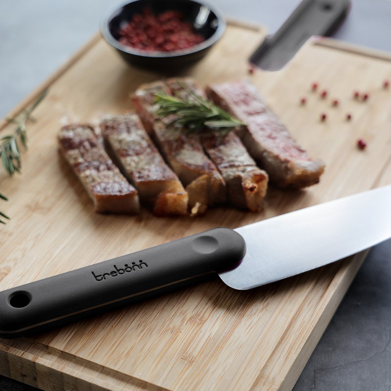 Integrated Knife Chef Chopping Board, Black