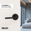 Levier de porte d'intimité Brio de style moderne dissimulé pour (lit et salle de bain) - Style minimaliste élégant en noir mat-114645597