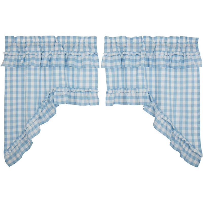  Cantonnière 72 po Annie, Bleu gris