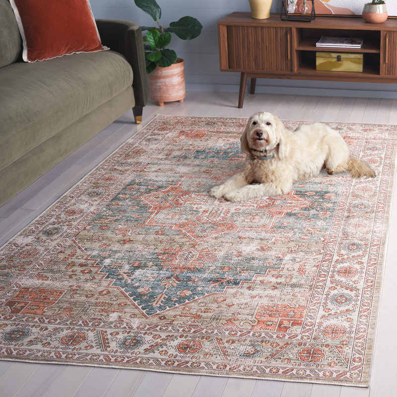Trishona Machine Washable Performance Oriental Rug, Rectangle 8' x 10'