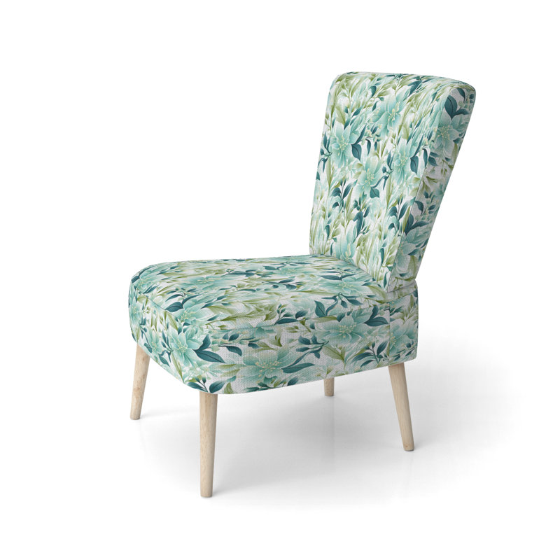 Chaise d'appoint rembourrée Oceanic Foliage Botanical
